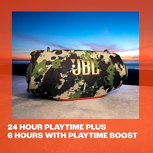 JBL Xtreme 4, Speaker Bluetooth Portatile, Cassa Altoparlante Wireless Waterproof e Resistente alla Polvere IP67, con Tracolla, Powerbank Integrato, 24 Ore di Autonomia, Nero, Spina AC UK (tipo G)