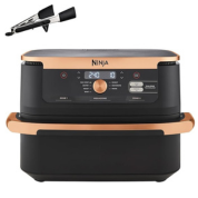 Ninja Foodi FlexDrawer Air Fryer, Dual Zone with Removable Divider, Large 10.4L Drawer, 7-in-1, Air-Fryer, Air Fry, Roast, Bake, Crisp, Non-Stick Dishwasher Safe Parts, Black and Copper, AF500UKCP
