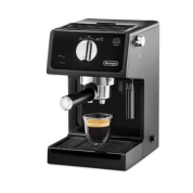 DELONGHI De'Longhi Espresso Machine ECP 31.21 | Filter Holder with Aluminium Finish | Milk Froth Nozzle | Filter for 1 or 2 Espresso Cups | Also Suitable for Pods | Black
