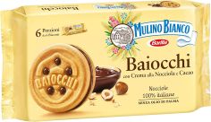 Mulino Bianco Biscotti Baiocchi con Crema alla Noc