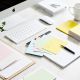 Cartoncini A6, a righe fluo