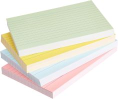 Cartoncini A6, a righe fluo